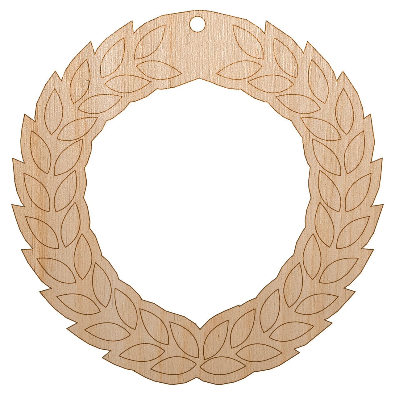 Wreath Laurel Branch Circle Frame Unfinished Craft Wood Holiday Christmas Tree DIY Pre-Drilled Ornament